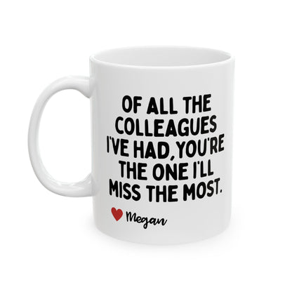 Personalized Colleague Work Bestie Leaving Retirement Mug