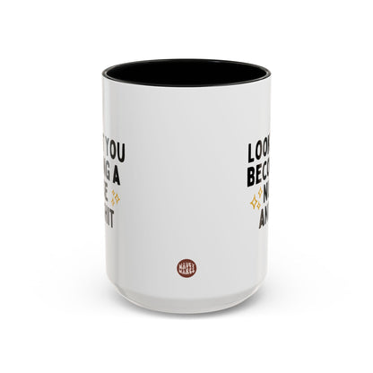 Look At You Becoming A Nurse And Shit 15oz white with black accent funny large coffee mug gift for registered nursing student graduation RN LPN waveywares wavey wares wavywares wavy wares side