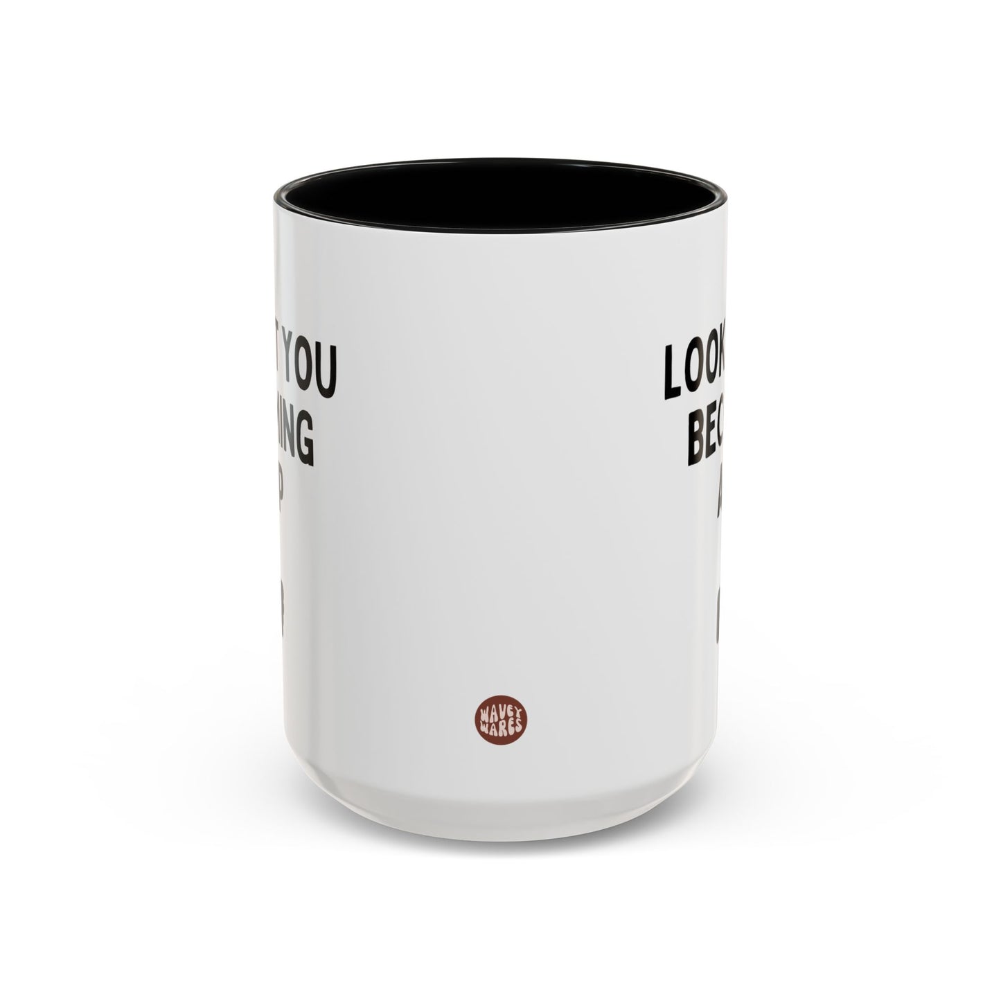 Look At You Becoming A VP 15oz white with black accent funny large coffee mug gift for vice president new promotion waveywares wavey wares wavywares wavy wares side