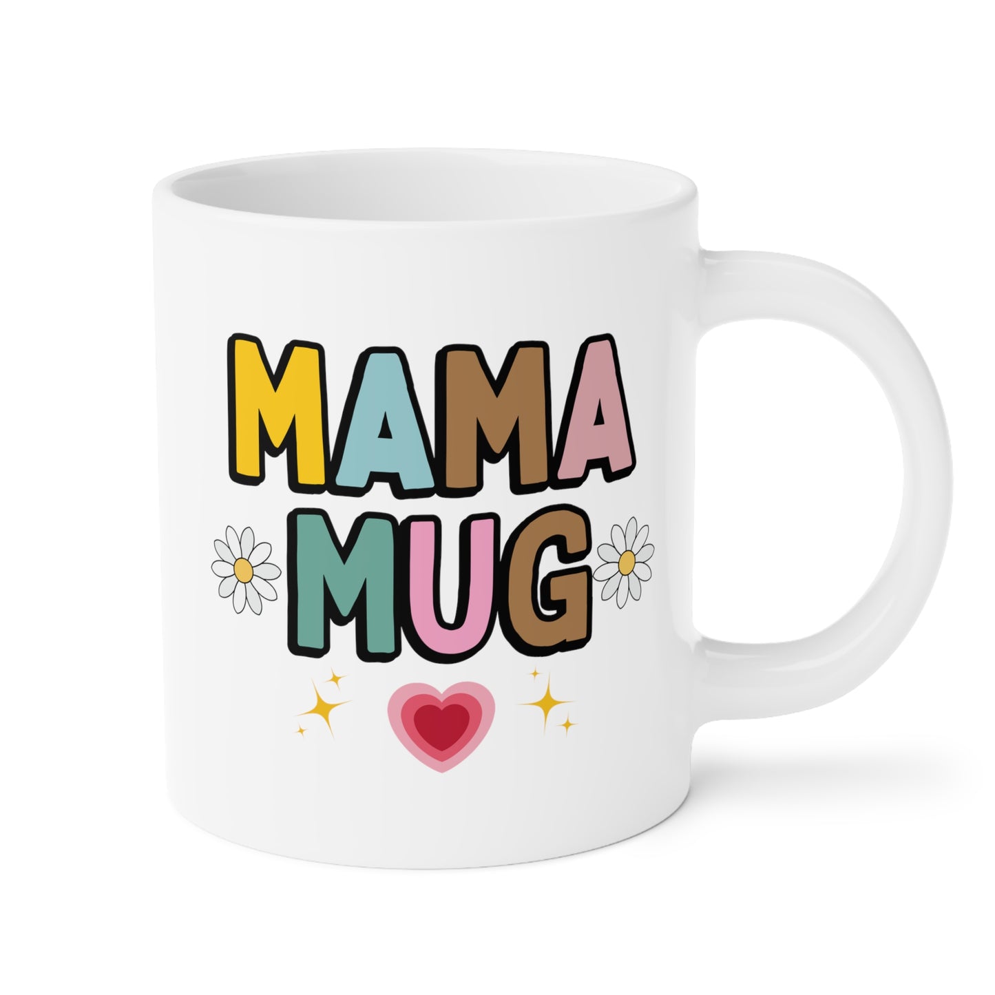 Mama Mug 20oz white funny large coffee mug gift for new mom mother pregnancy announcement baby shower waveywares wavey wares wavywares wavy wares