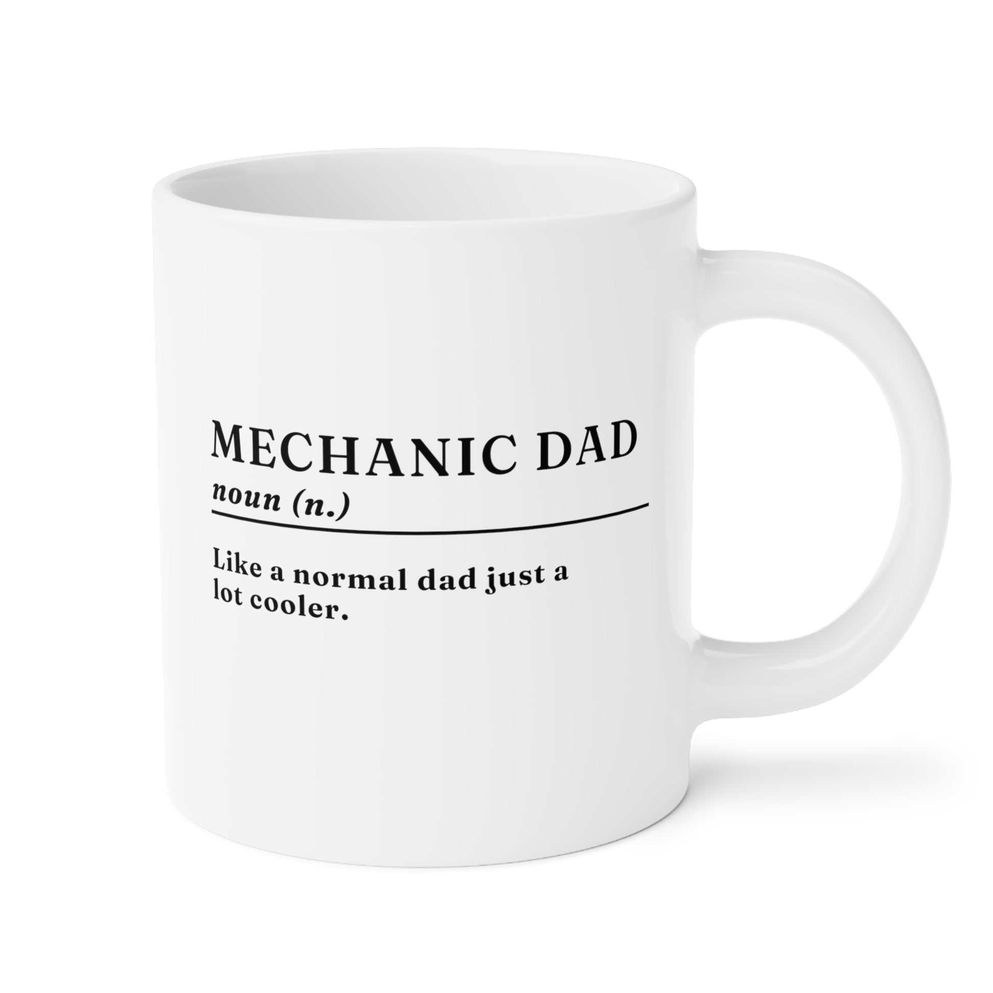 Mechanic Dad Definition 20oz white funny large coffee mug gift for dad fathers day daddy birthday anniversary waveywares wavey wares wavywares wavy wares