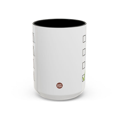 Miss Mrs Ms Dr 15oz white with black accent funny large coffee mug gift for PHD New Doctor Graduate checklist med school medical degree birthday Christmas occasion waveywares wavey wares wavywares wavy wares side