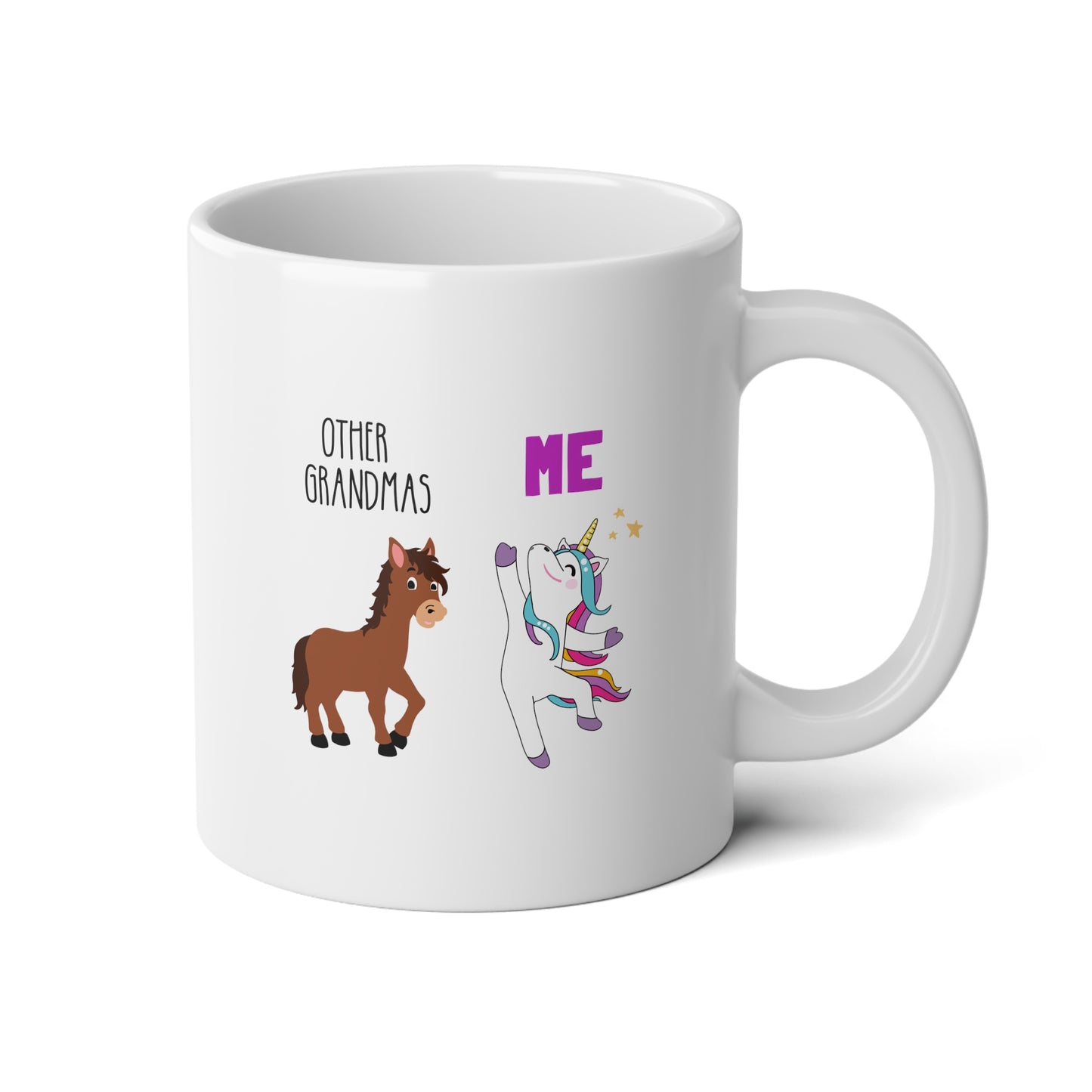 Other Grandmas vs Me Unicorn 20oz white funny large coffee mug gift for nana grandmother gag waveywares wavey wares wavywares wavy wares