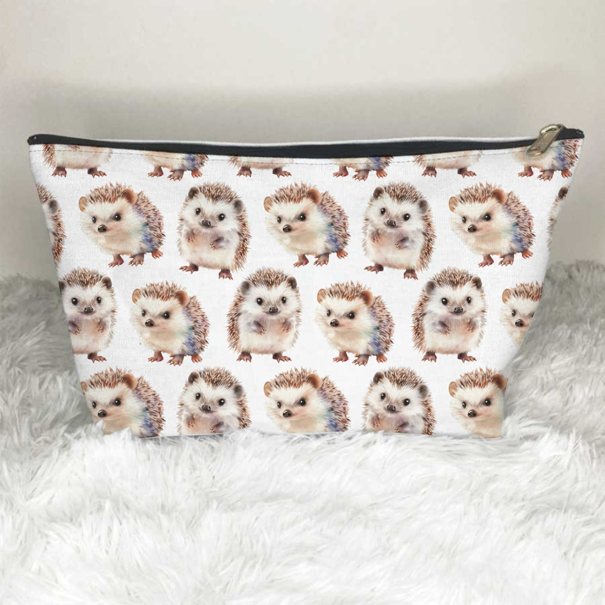 Hedgehog Pattern Toiletry Bag