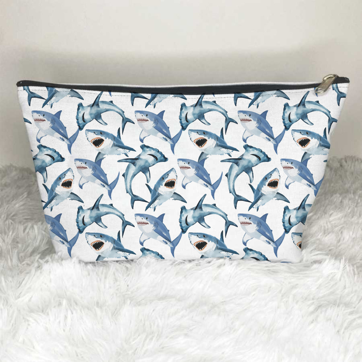 Sharks Pattern Toiletry Bag