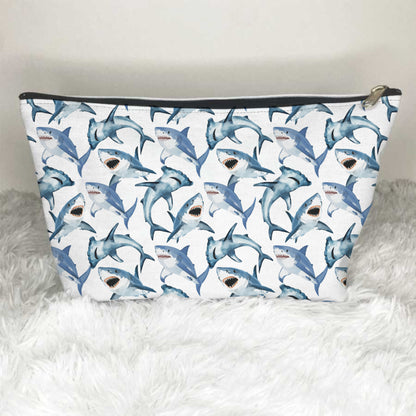 Sharks Pattern Toiletry Bag