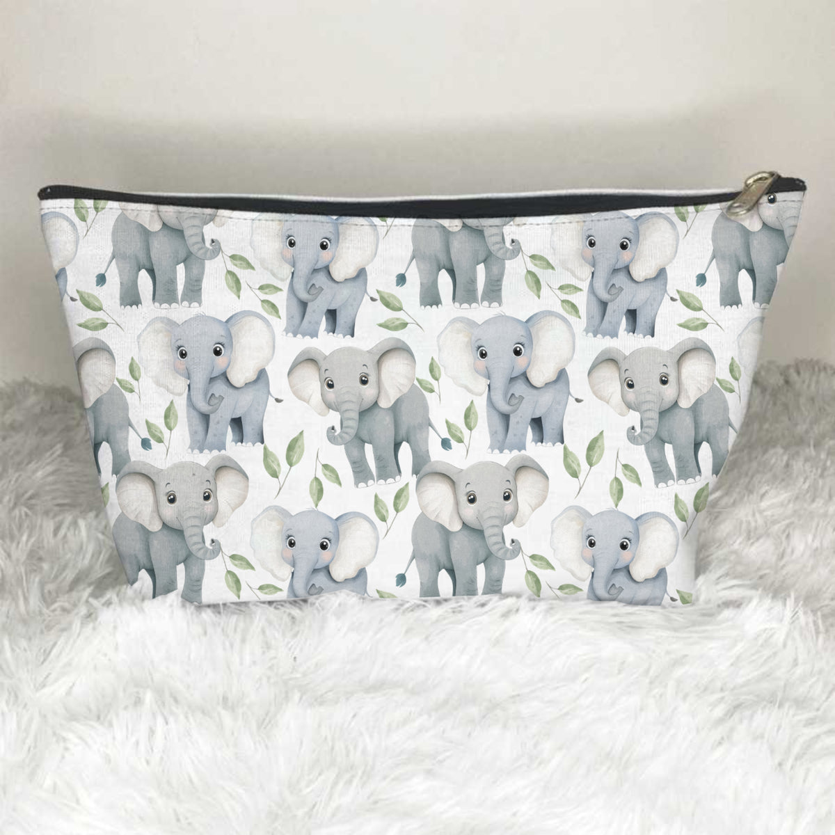 Elephant Pattern Toiletry Bag