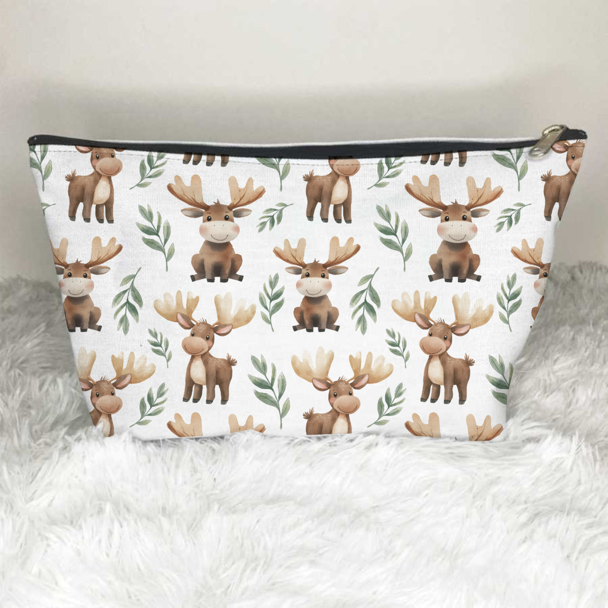 Moose Pattern Toiletry Bag