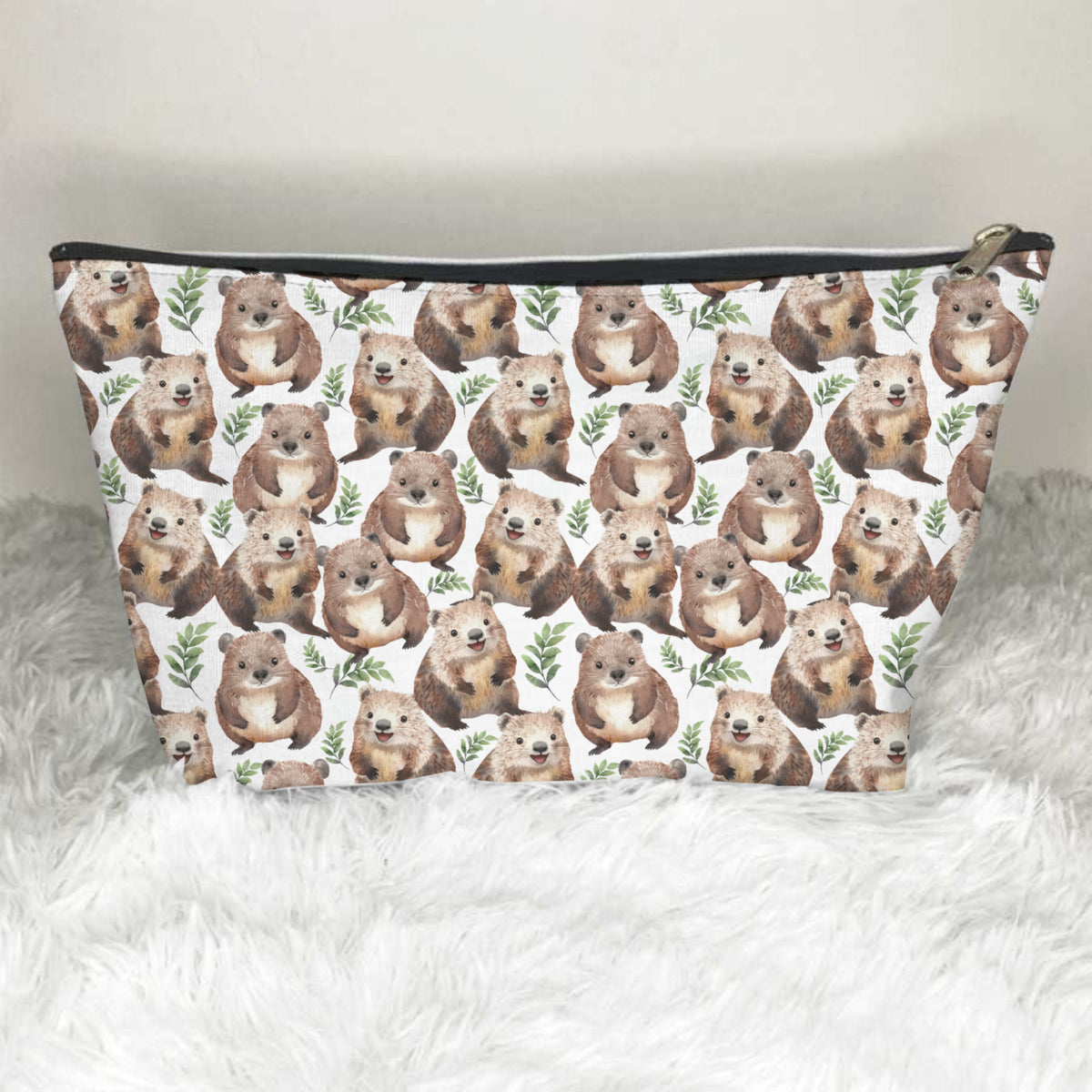 Wombats Pattern Toiletry Bag