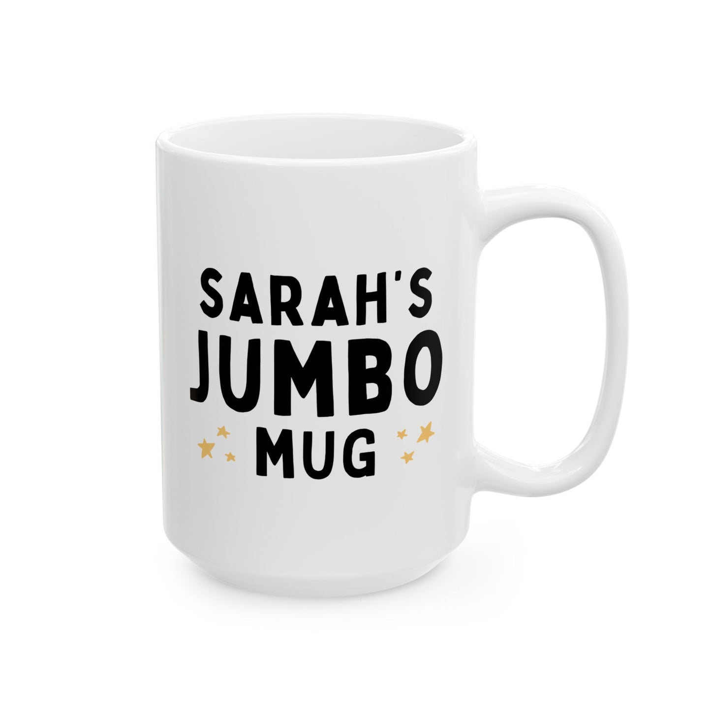 Personalized JUMBO Mug 15oz white funny large coffee mug gift for her custom name customize tea friend large waveywares wavey wares wavywares wavy wares