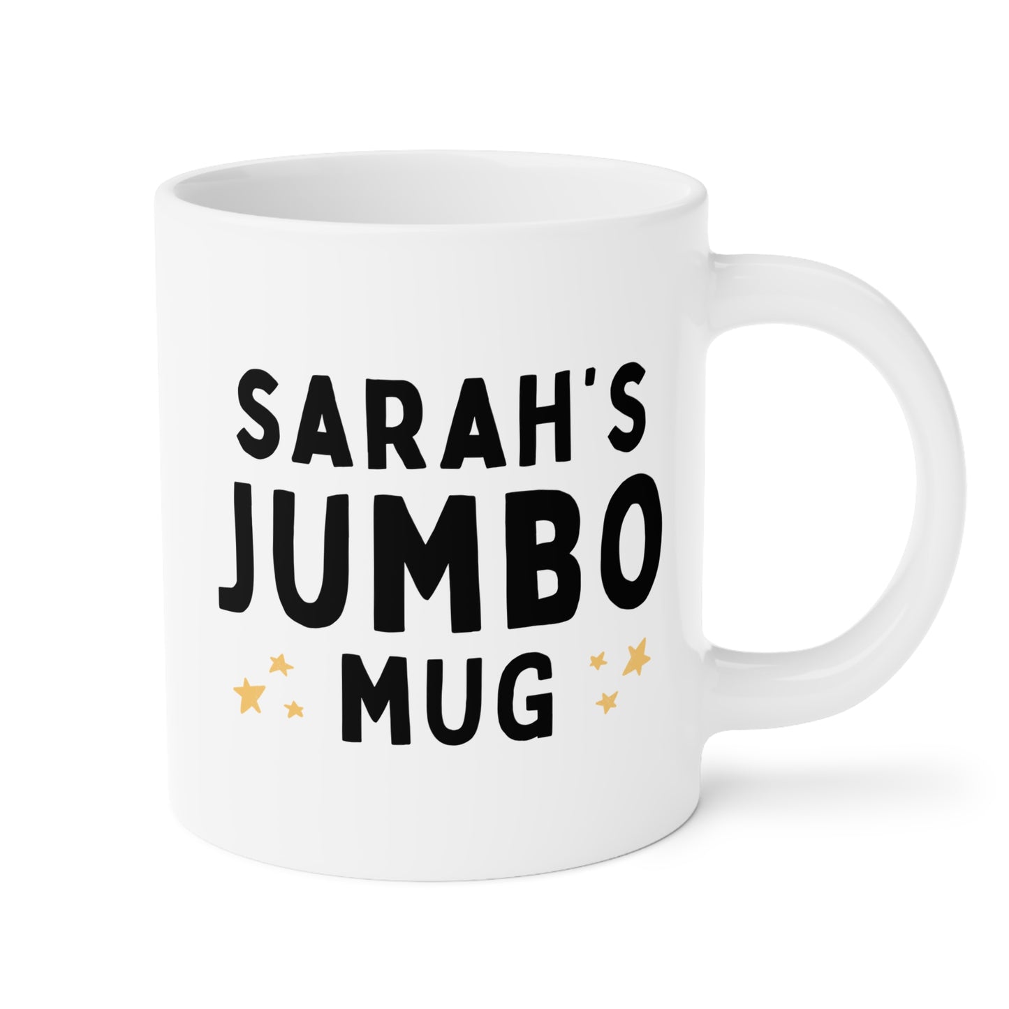 Personalized JUMBO Mug 20oz white funny large coffee mug gift for her custom name customize tea friend large waveywares wavey wares wavywares wavy wares