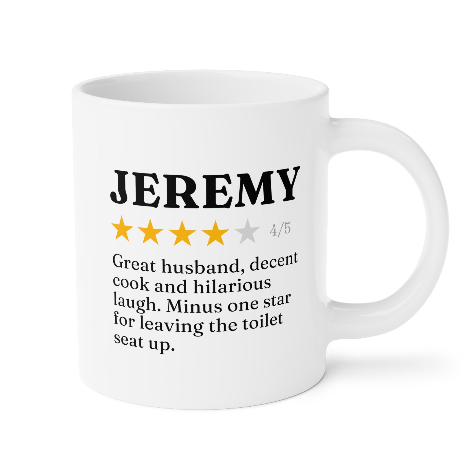 Personalized Name Star Review 20oz white funny large coffee mug gift for friend family custom customize definition meaning rating waveywares wavey wares wavywares wavy wares