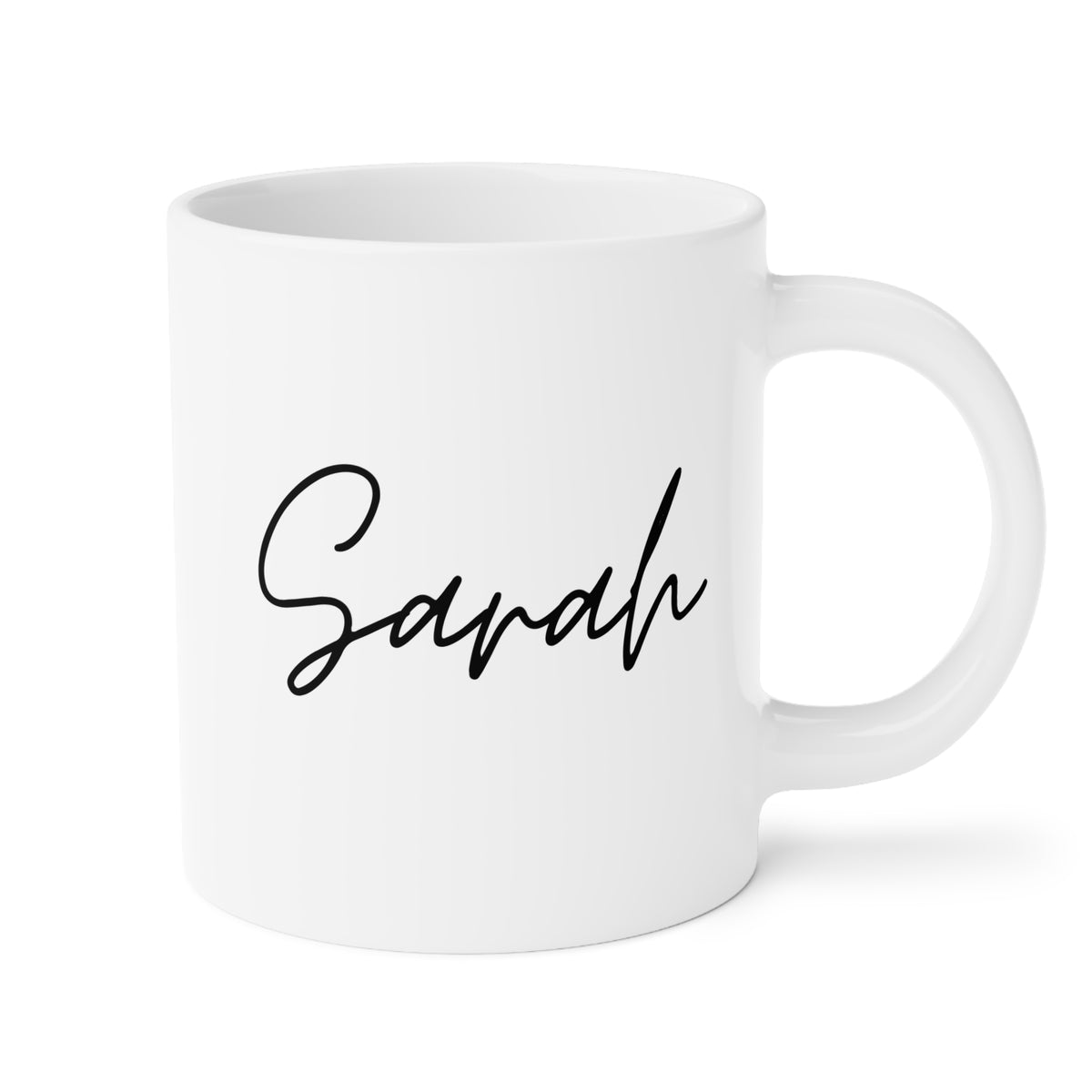 Personalized Name with custom text 20oz white funny large coffee mug gift for friend caffeine lover customize birthday Christmas occasion waveywares wavey wares wavywares wavy wares