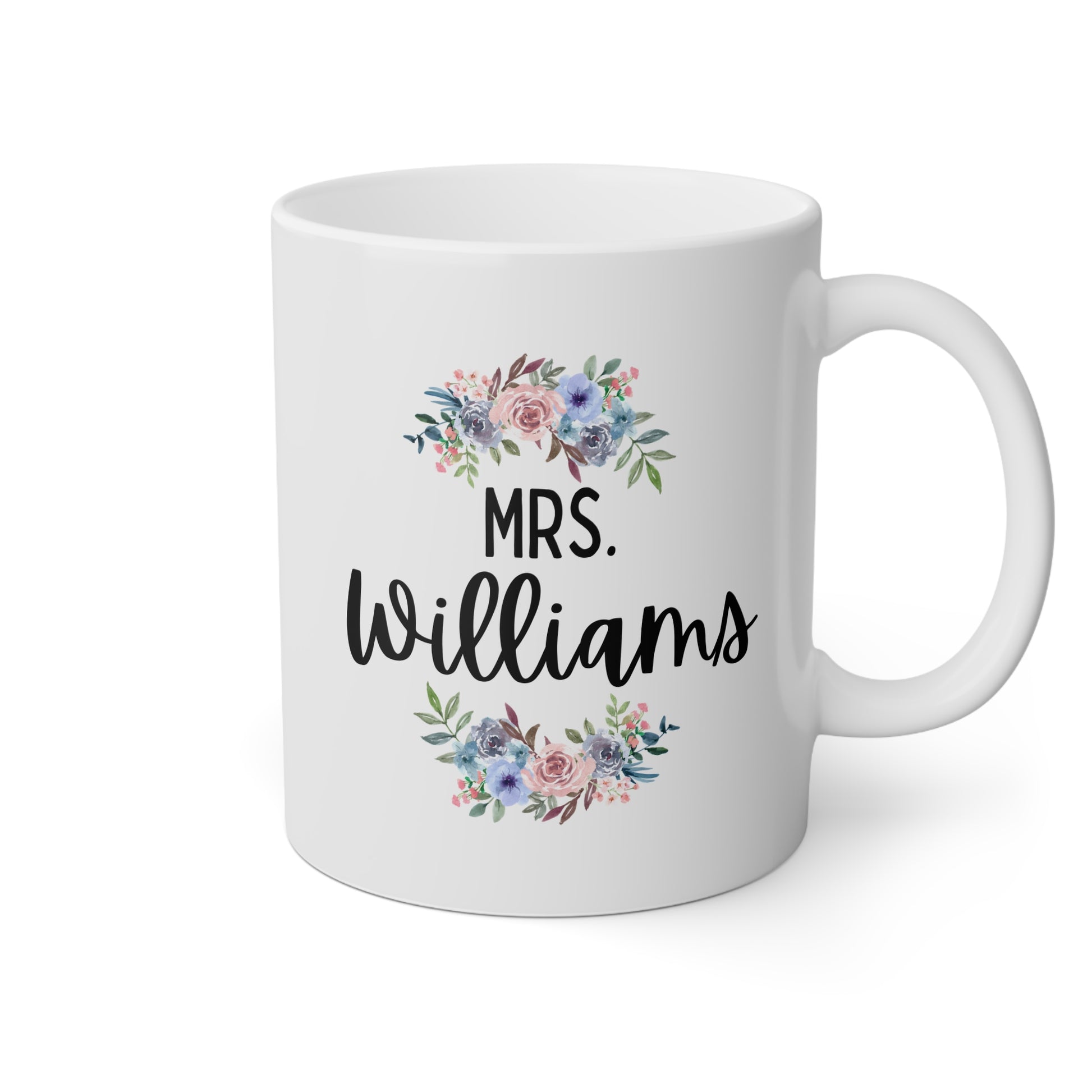 Personalized Teacher Custom Name 11oz white funny large coffee mug gift for her great custom name customize birthday christmas waveywares wavey wares wavywares wavy wares