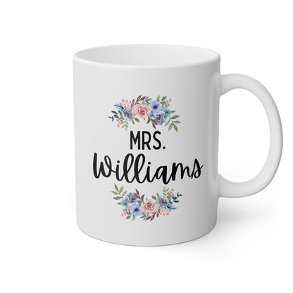 Personalized Teacher Custom Name 11oz white funny large coffee mug gift for her great custom name customize birthday christmas waveywares wavey wares wavywares wavy wares