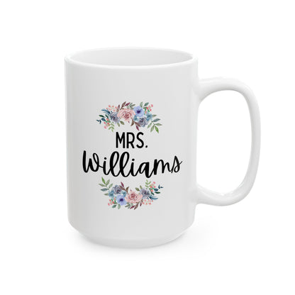 Personalized Teacher Custom Name 15oz white funny large coffee mug gift for her great custom name customize birthday christmas waveywares wavey wares wavywares wavy wares