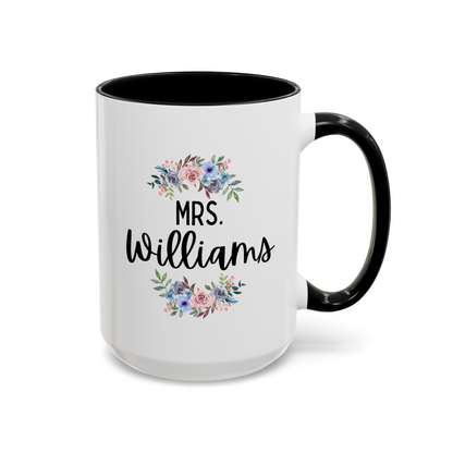 Personalized Teacher Custom Name 15oz white with black accent funny large coffee mug gift for her great custom name customize birthday christmas waveywares wavey wares wavywares wavy wares