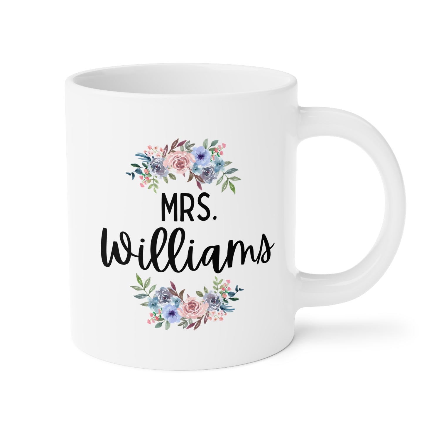 Personalized Teacher Custom Name 20oz white funny large coffee mug gift for her great custom name customize birthday christmas waveywares wavey wares wavywares wavy wares