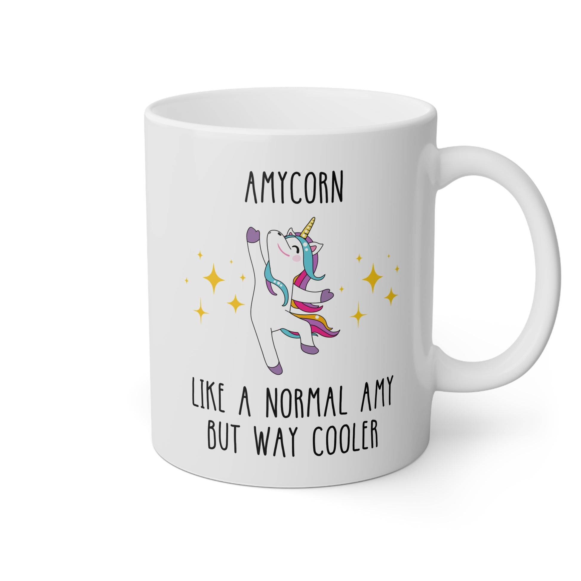 Personalized Unicorn Name Like A Normal Unicorn Name But Way Cooler 11oz white funny large coffee mug gift for best aunt her lover custom customize awesome auntie birthday Christmas occasion waveywares wavey wares wavywares wavy wares 