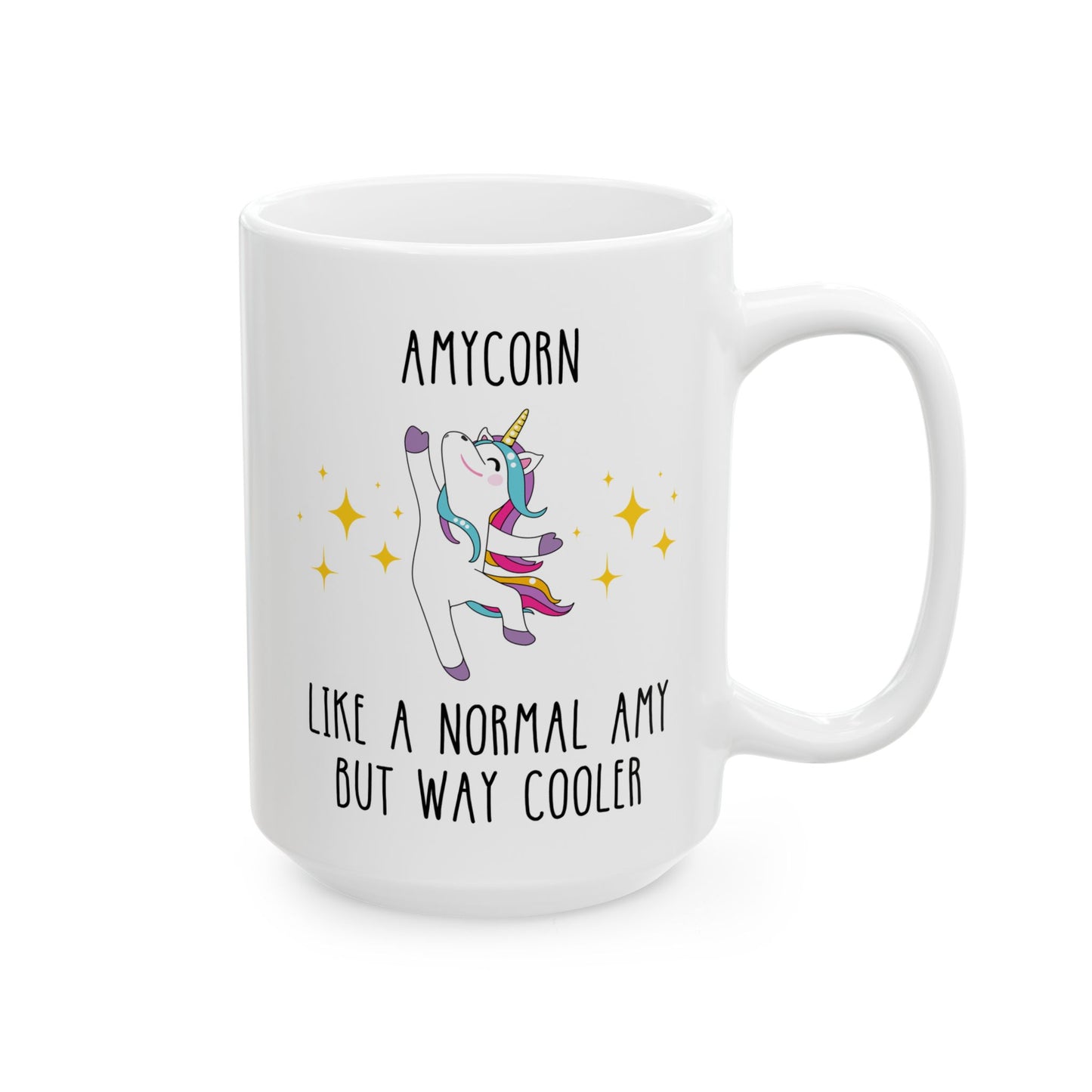 Personalized Unicorn Name Like A Normal Unicorn Name But Way Cooler 15oz white funny large coffee mug gift for best aunt her lover custom customize awesome auntie birthday Christmas occasion waveywares wavey wares wavywares wavy wares 