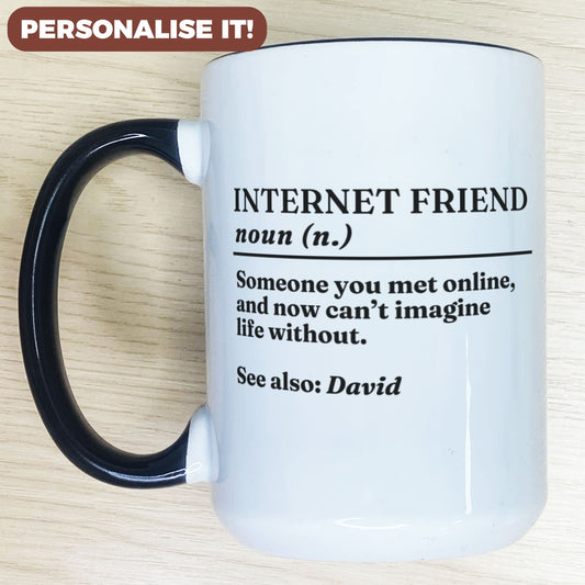 Personalised Internet Friend Definition Mug