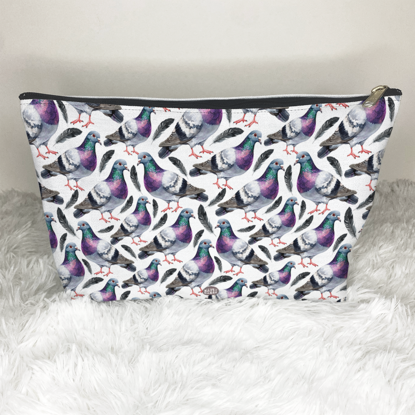 Cute Pigeons Toiletry Zip Bag