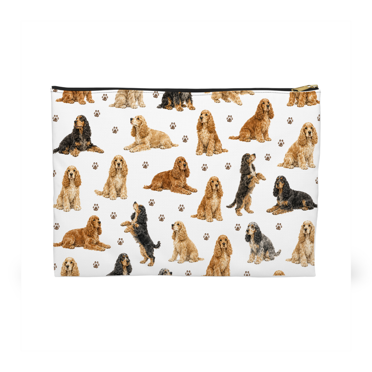 Cocker Spaniels Dog Pattern Cosmetic Bag
