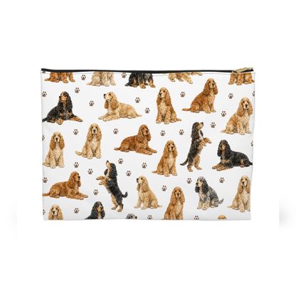 Cocker Spaniels Dog Pattern Cosmetic Bag