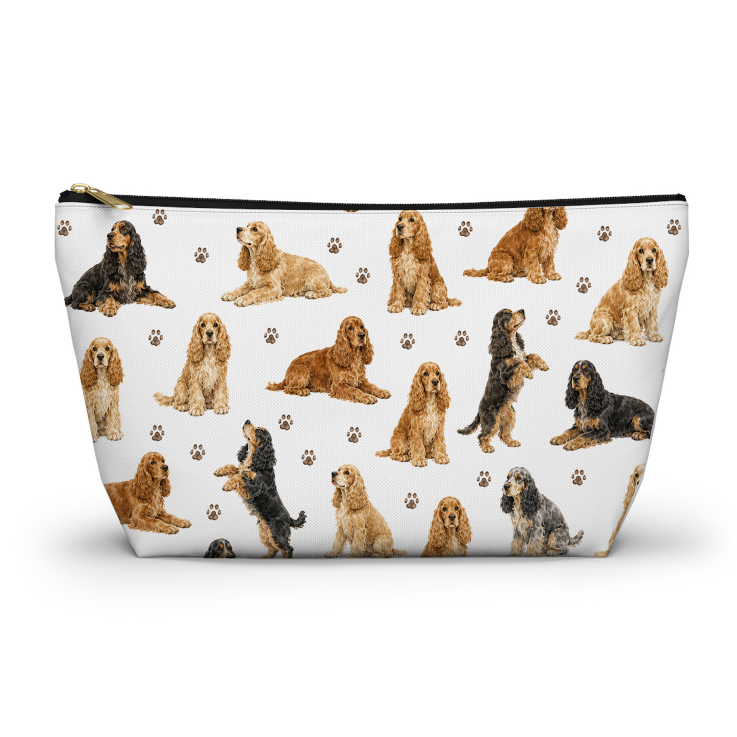 Cocker Spaniels Dog Pattern Cosmetic Bag