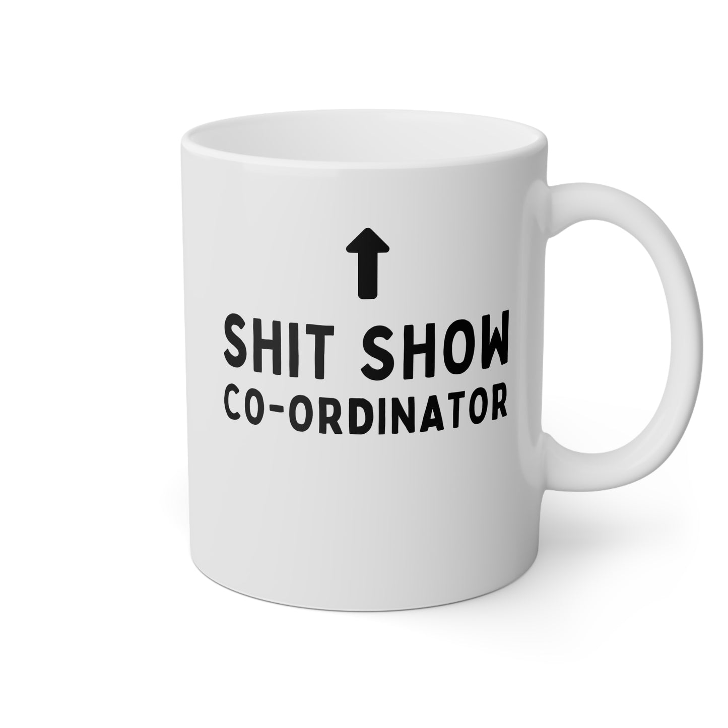 Shit Show Coordinator 11oz white funny large coffee mug gift for boss manager office work new job promotion novelty colleague coworker waveywares wavey wares wavywares wavy wares