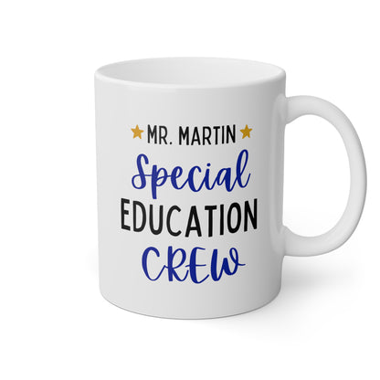 Special Education Crew 11oz white funny large coffee mug gift for teacher SPED  custom personalized customize name waveywares wavey wares wavywares wavy wares