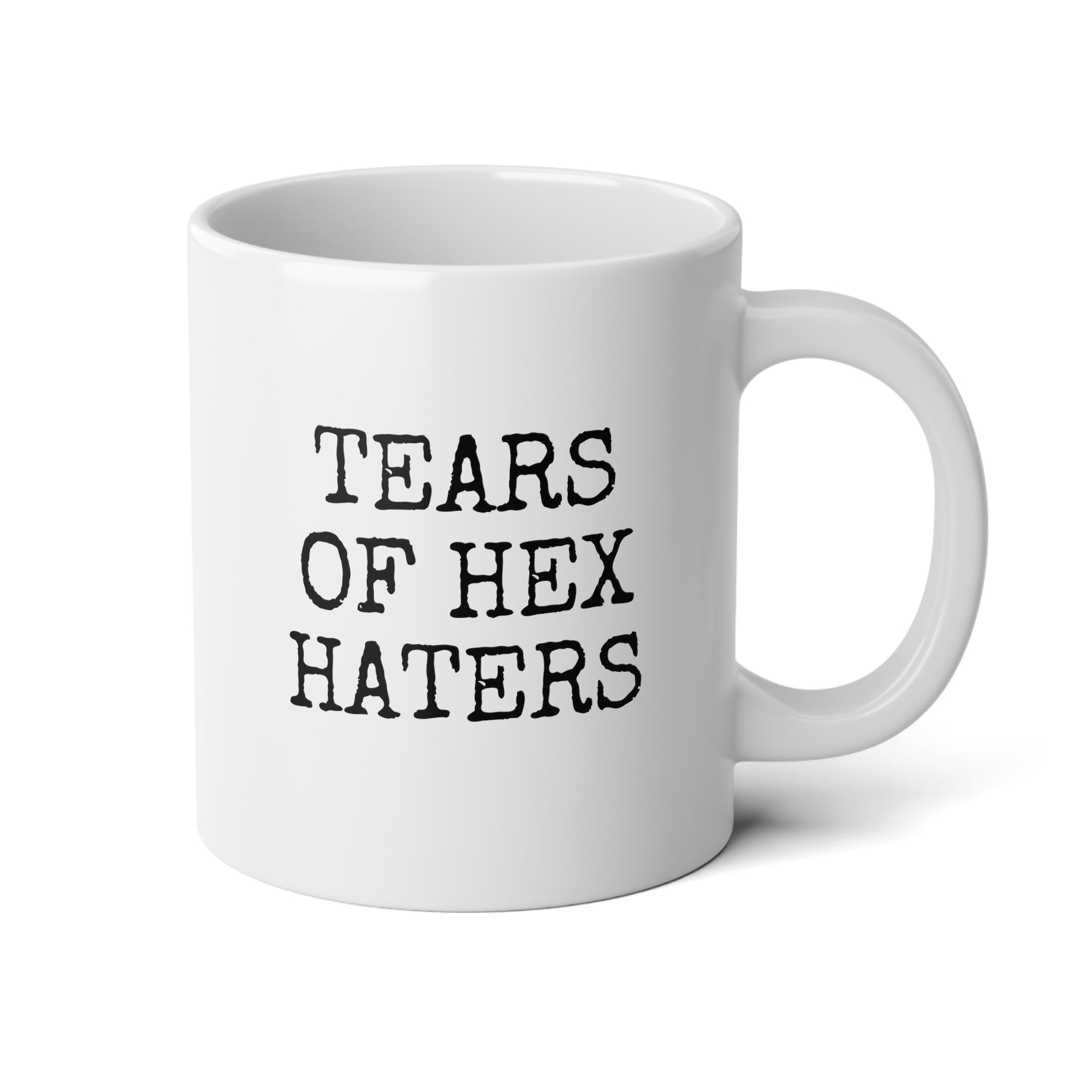 Tears Of HEX Haters 20oz white funny large coffee mug gift for him her cryptocurrency crypto cup ceramic waveywares wavey wares wavywares wavy wares
