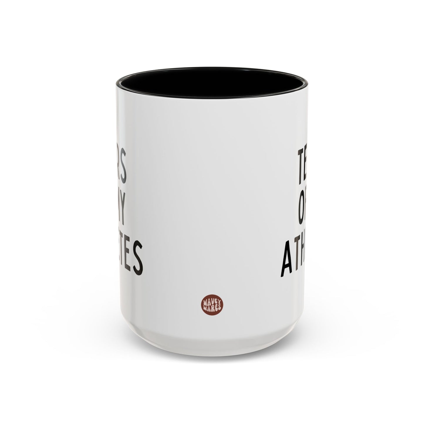 Tears Of My Athletes 15oz white with black accent funny large coffee mug gift for player coach sports boyfriend husband fan men him birthday Christmas occasion waveywares wavey wares wavywares wavy wares side