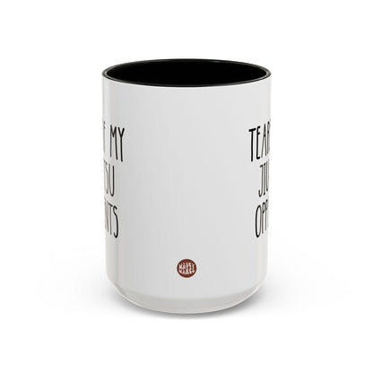 Tears Of My Jiu-Jitsu Opponents 15oz white with black accent funny large coffee mug gift for jujutsu mom mama martial arts BJJ athlete birthday Christmas occasion waveywares wavey wares wavywares wavy wares side