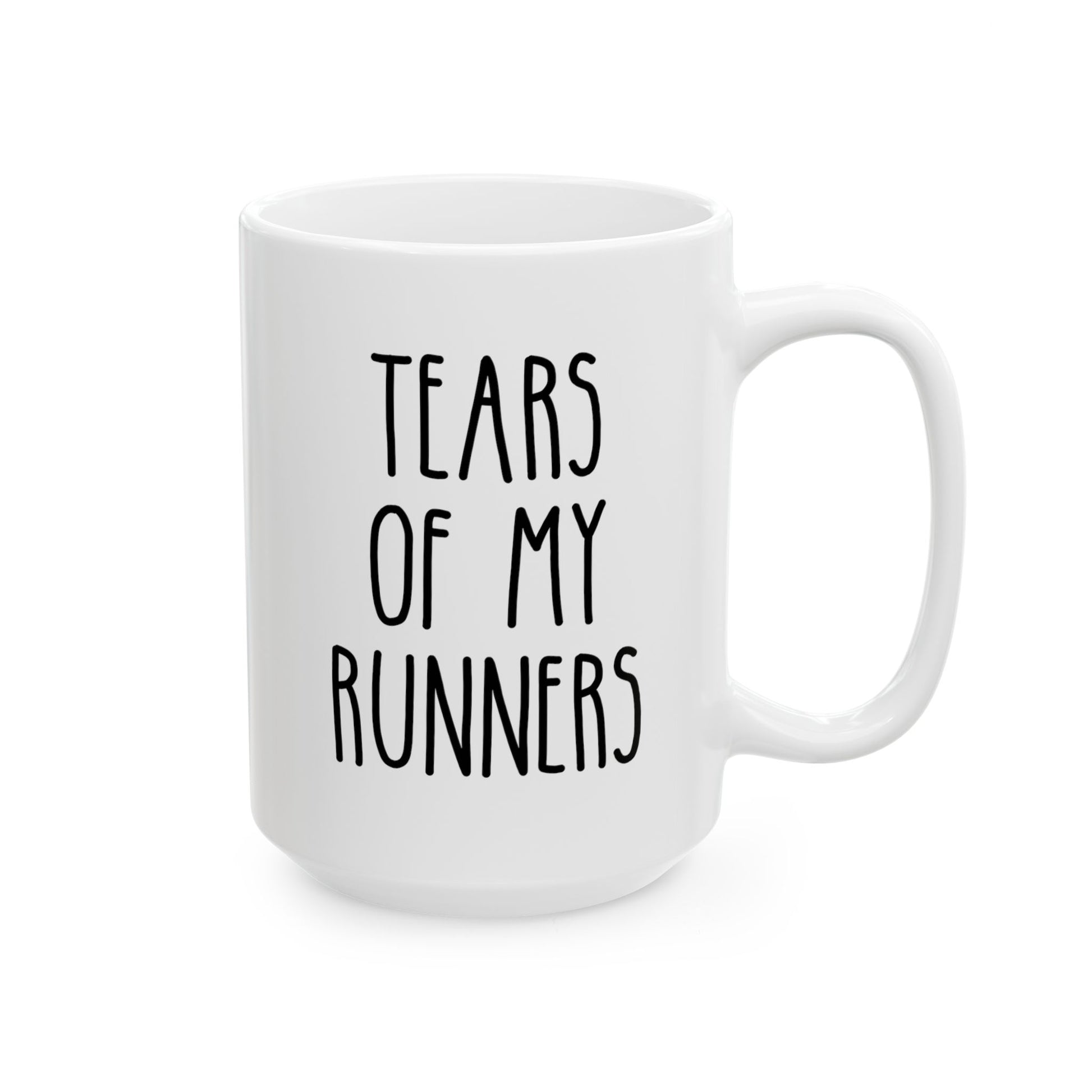 Tears Of My Runners 15oz white funny large coffee mug gift for cross country coach track running marathon run trainer waveywares wavey wares wavywares wavy wares