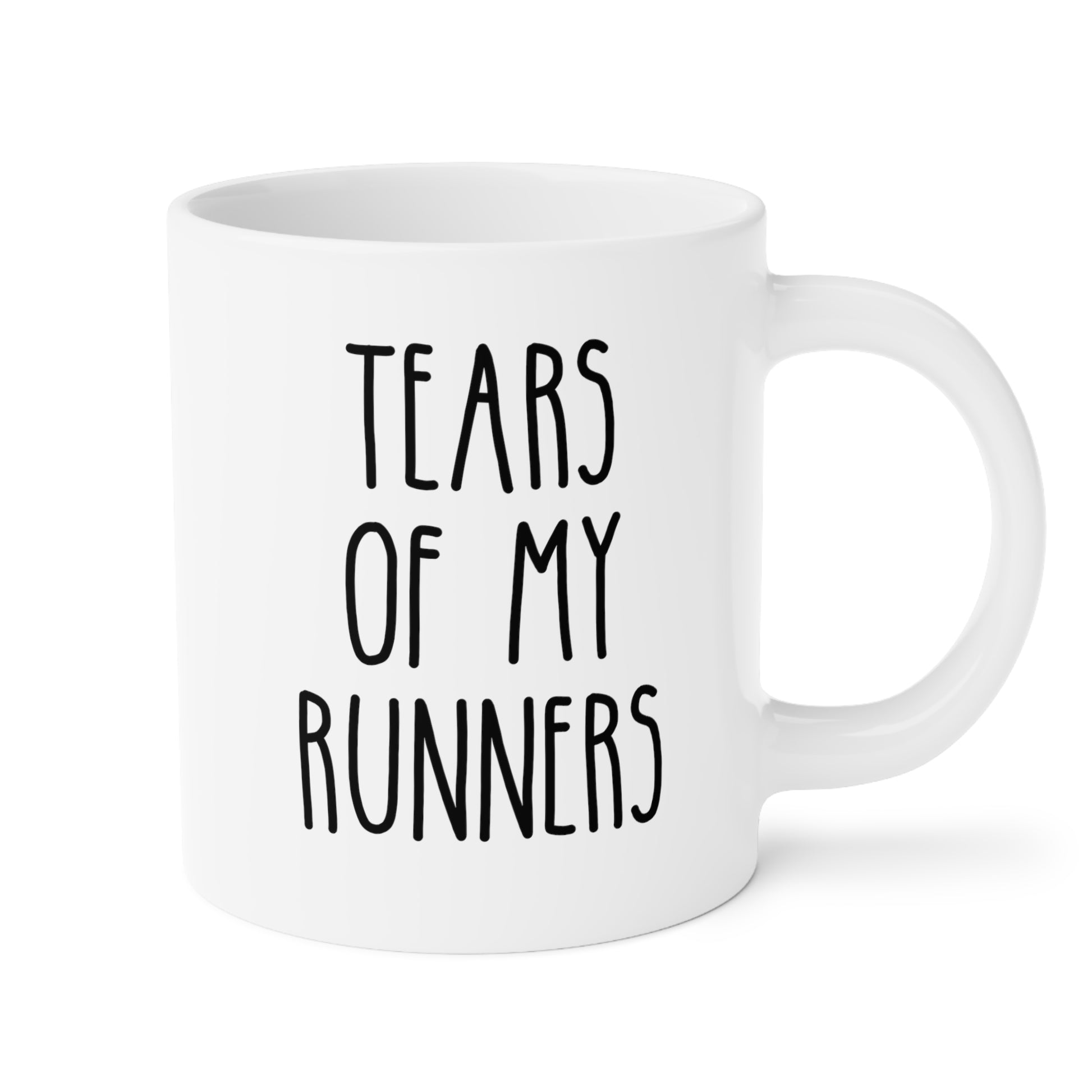 Tears Of My Runners 20oz white funny large coffee mug gift for cross country coach track running marathon run trainer waveywares wavey wares wavywares wavy wares