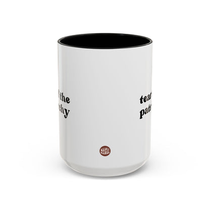 Tears of The Patriarchy 15oz white with black accent funny large coffee mug gift for feminist women's rights equality girl power her feminism birthday Christmas occasion waveywares wavey wares wavywares wavy wares side