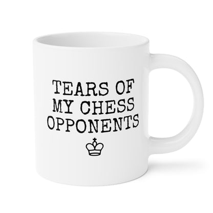 Tears of my Chess Opponents 20oz white funny large coffee mug gift for player lover enthusiast sport tournament checkmate birthday Christmas occasion waveywares wavey wares wavywares wavy wares