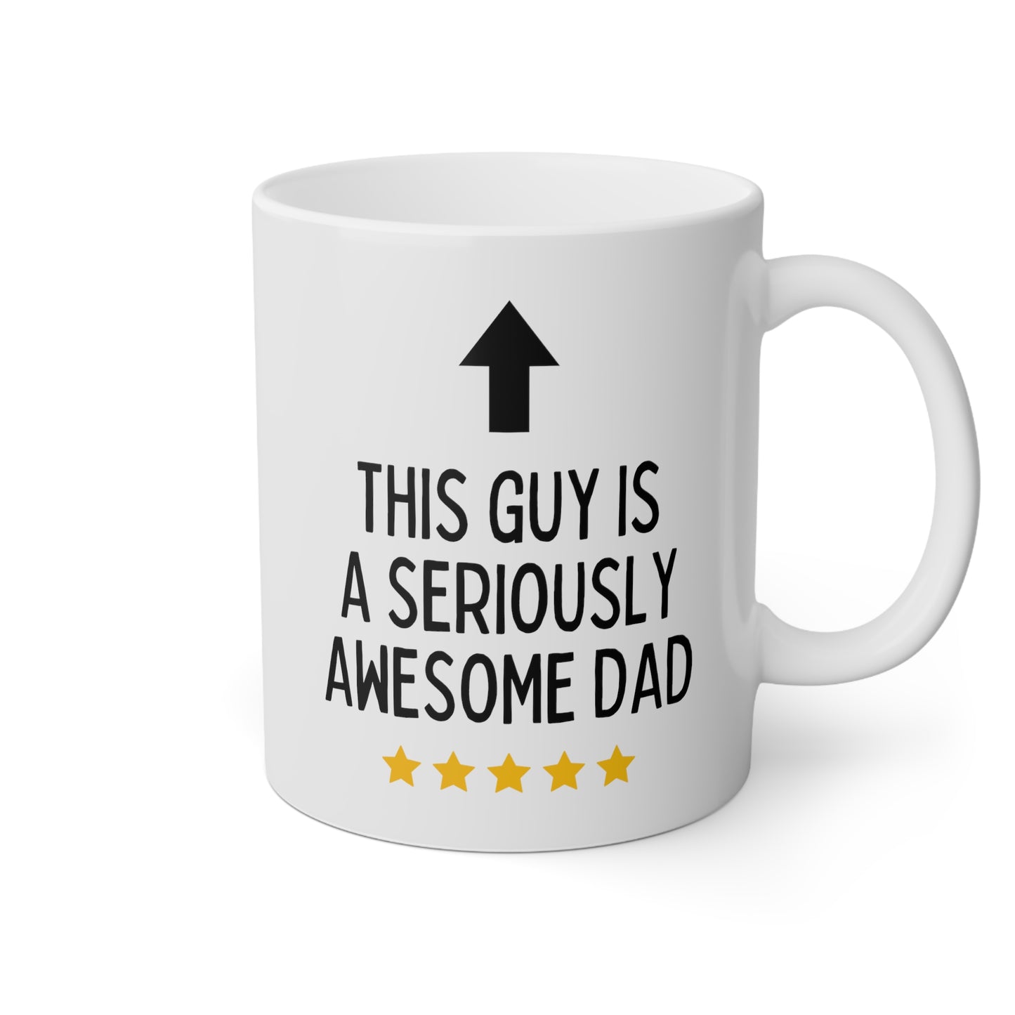 This Guy Is One Awesome Dad 11oz white funny large coffee mug gift for best papa father father's day grandfather waveywares wavey wares wavywares wavy wares