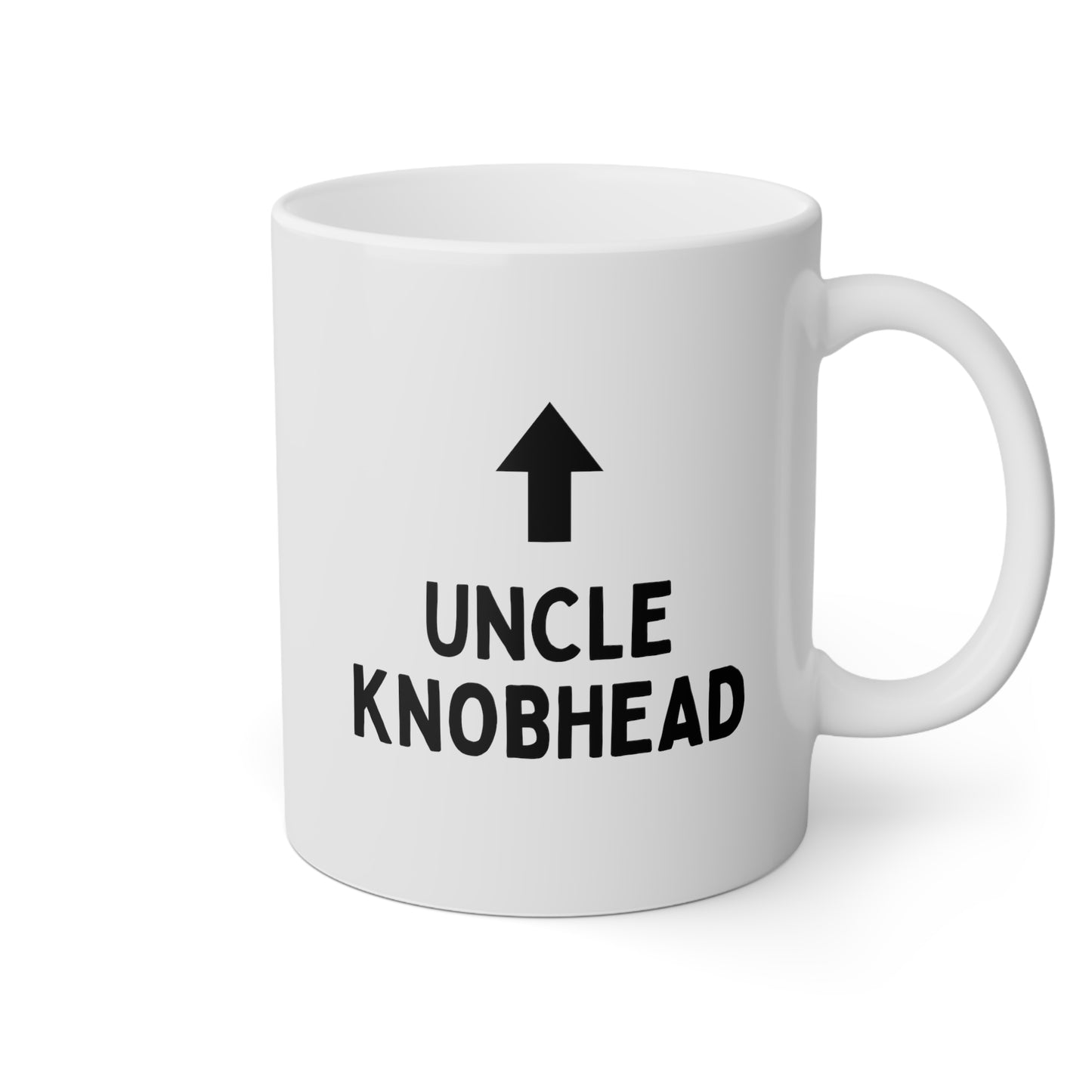 Uncle Knobhead 11oz white funny large coffee mug gift for family fun rude present birthday waveywares wavey wares wavywares wavy wares