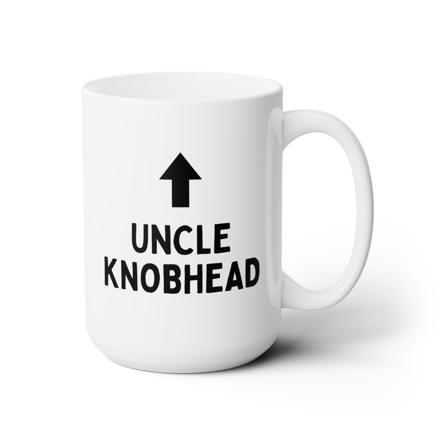 Uncle Knobhead 15oz white funny large coffee mug gift for family fun rude present birthday waveywares wavey wares wavywares wavy wares