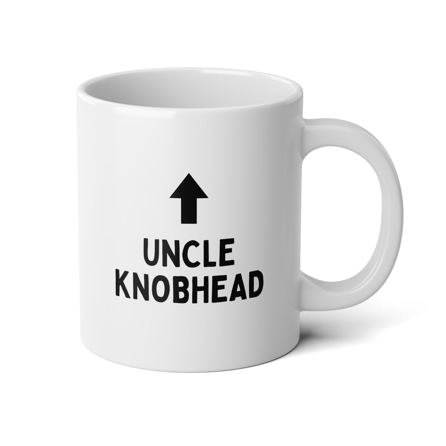 Uncle Knobhead 20oz white funny large coffee mug gift for family fun rude present birthday wavey wares wavywares wavy wares