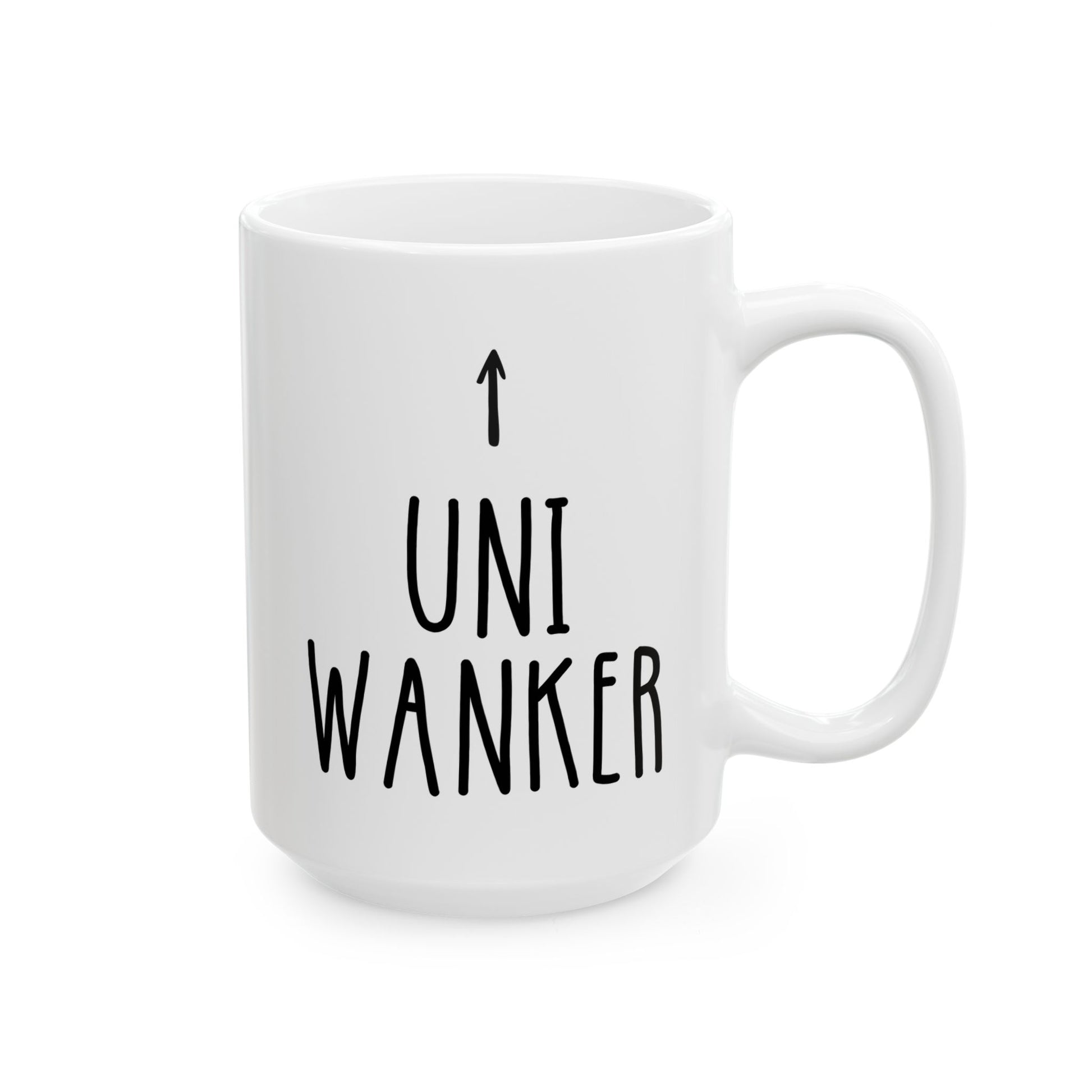 Uni Wanker 15oz white funny large coffee mug gift for university student fresher leaving home graduation exam results waveywares wavey wares wavywares wavy wares