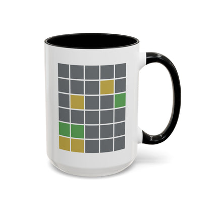 Wordle 15oz white with black accent funny large coffee mug gift for coworker boss secret santa zoom game work from home remote virtual meeting birthday Christmas occasion waveywares wavey wares wavywares wavy wares