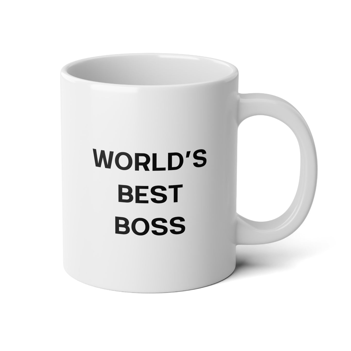 World's Best Boss 20oz white funny large coffee mug gift for coworker team leader manager office waveywares wavey wares wavywares wavy wares