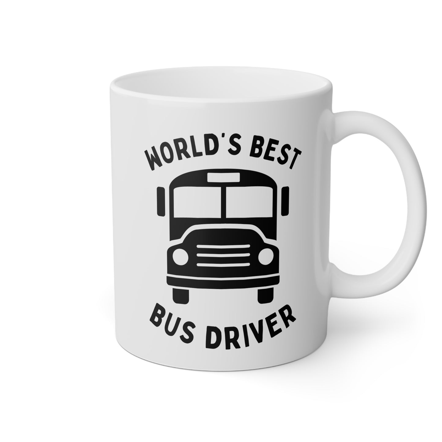 World's Best Bus Driver 11oz white funny large coffee mug gift for school drive thank you end of year appreciation waveywares wavey wares wavywares wavy wares 