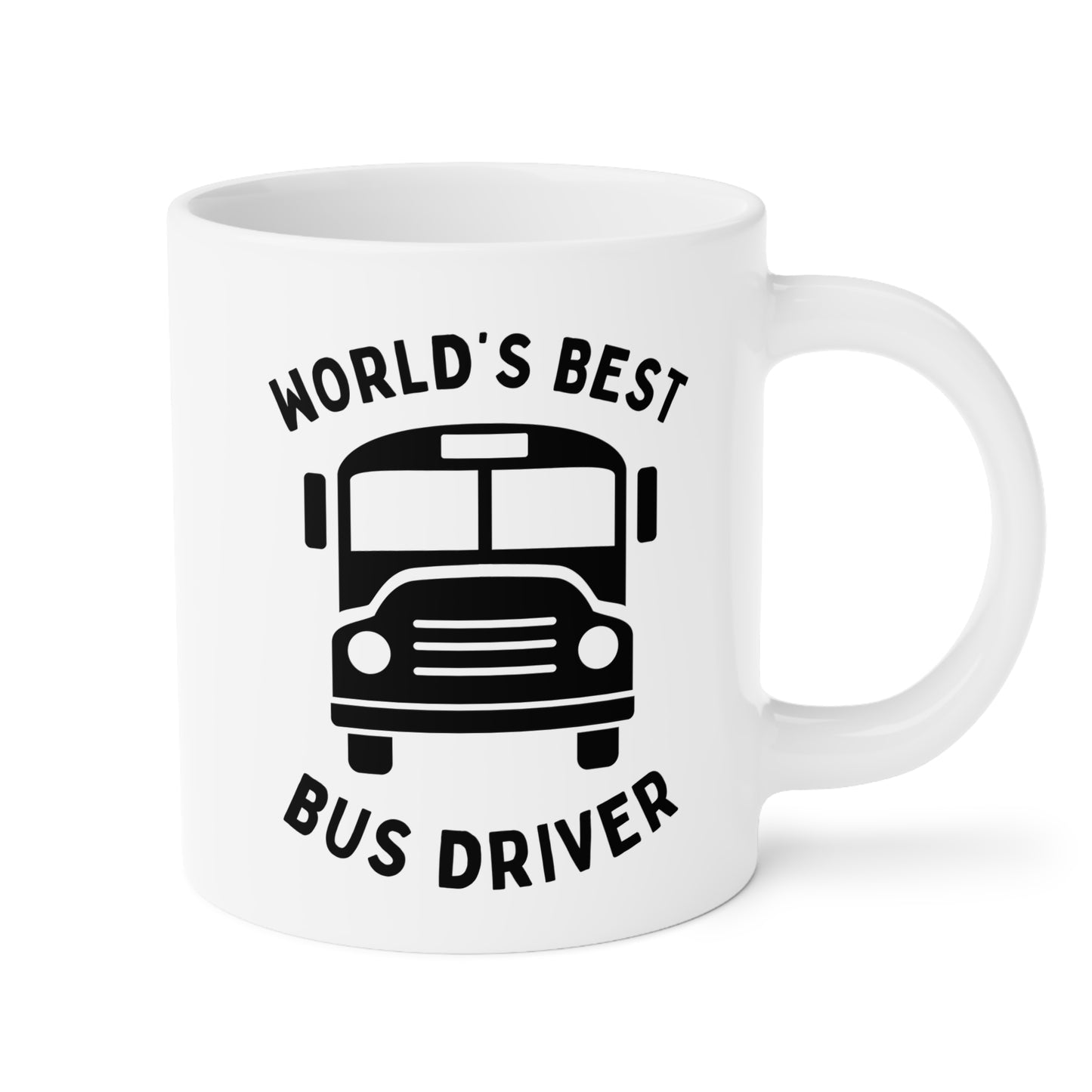 World's Best Bus Driver 20oz white funny large coffee mug gift for school drive thank you end of year appreciation waveywares wavey wares wavywares wavy wares 