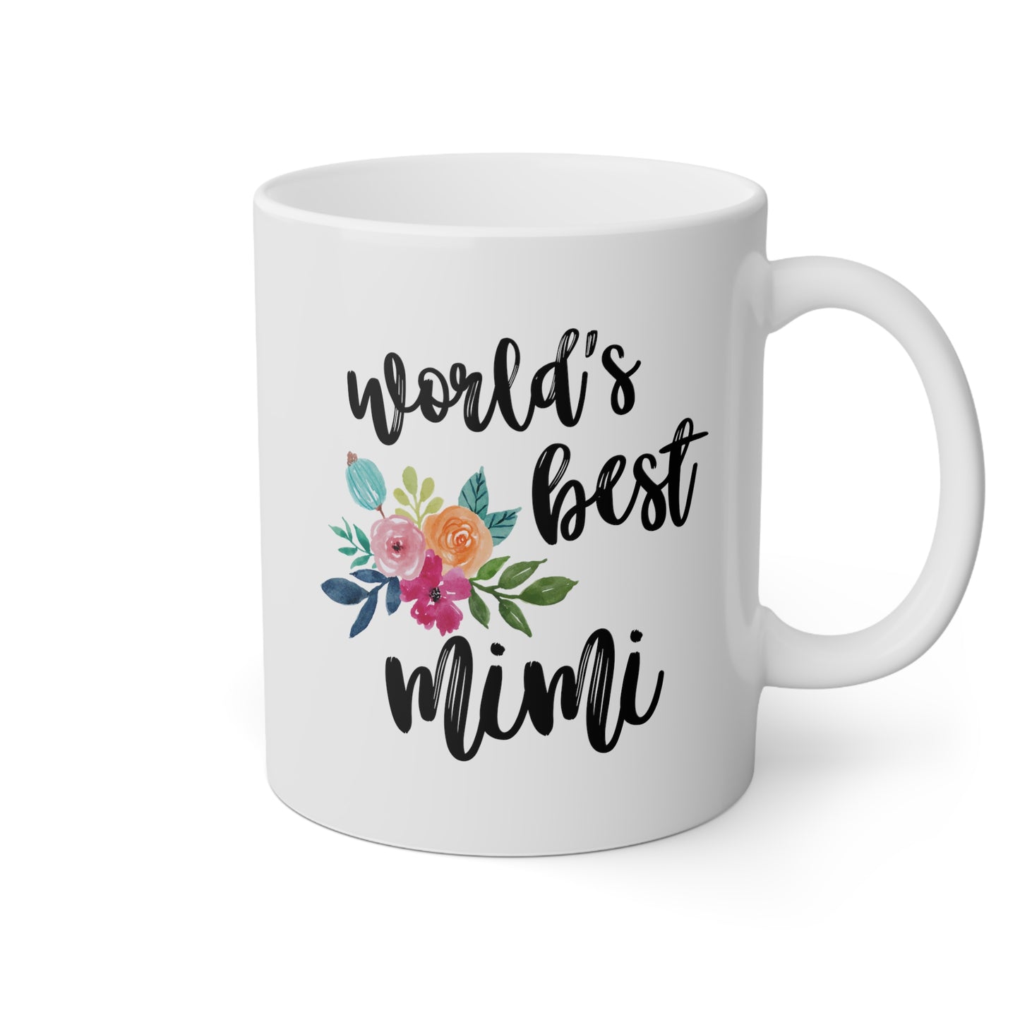 World's Best Mimi 11oz white funny large coffee mug gift for grandmother nana personalize custom waveywares wavey wares wavywares wavy wares