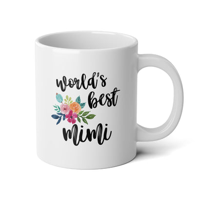 World's Best Mimi 20oz white funny large coffee mug gift for grandmother nana personalize custom waveywares wavey wares wavywares wavy wares