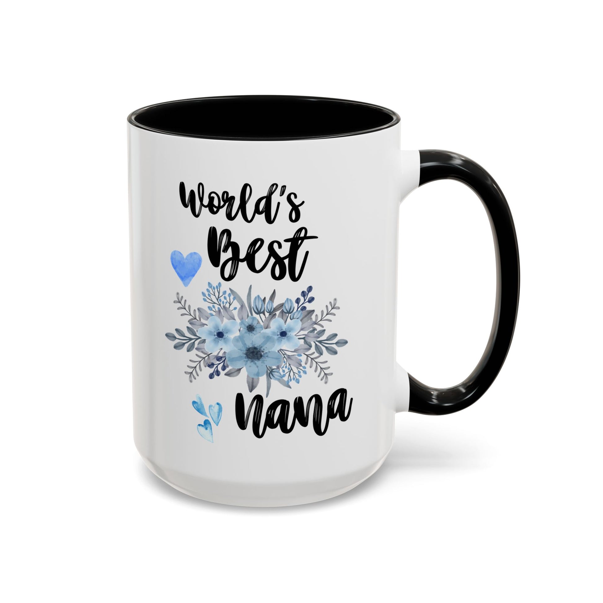 World's Best Nana 15oz white with black accent funny large coffee mug gift for her grandmother grandma Mother's Day waveywares wavey wares wavywares wavy wares